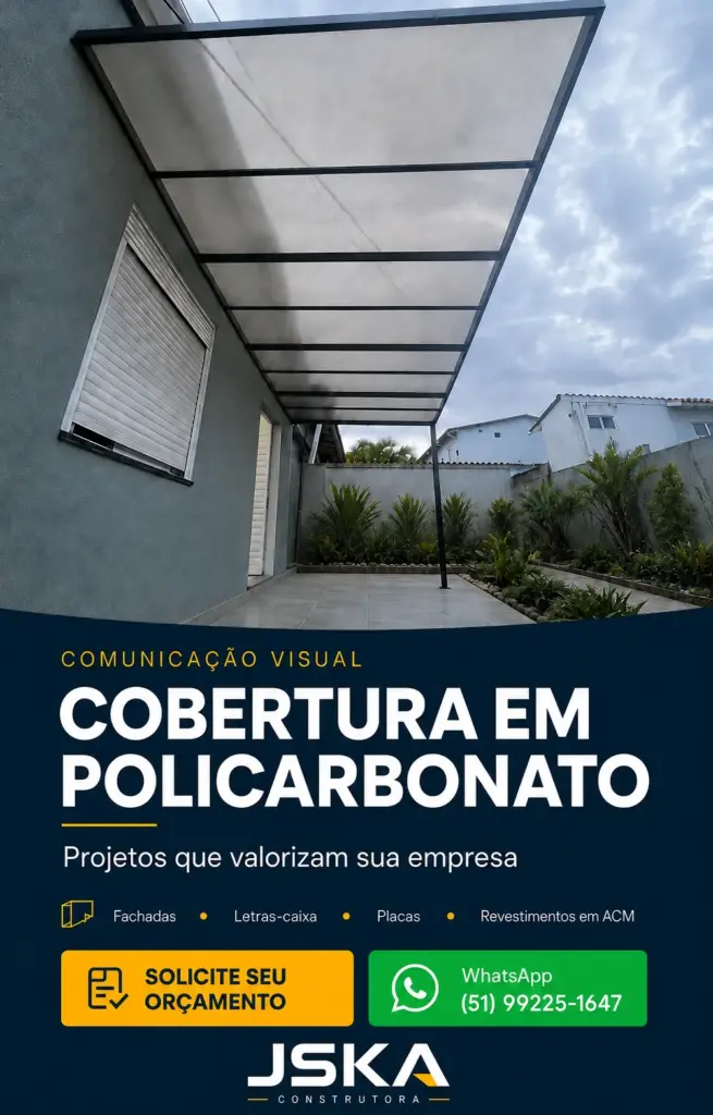 COBERTURA EM POLICARBONATO